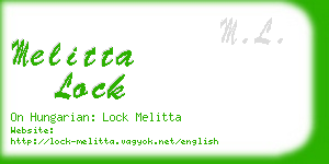 melitta lock business card